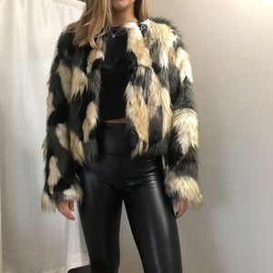 Faux fur jacket